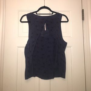 Blue free people cut out top