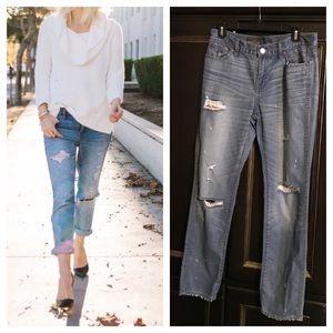 Jcrew Broken In Boyfriend Jeans - distressed jeans