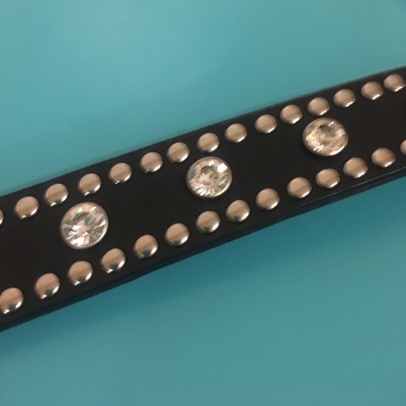 Rhinestone Western Leather Belt - Picture 3 of 3