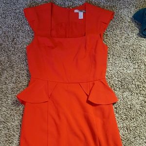 Salmon color peplum dress