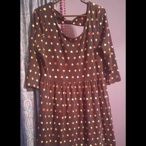 Forever 21 Plus Size Hearts Dress,  Sz 1X