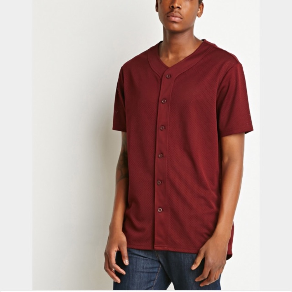 Burgundy Baseball Jersey