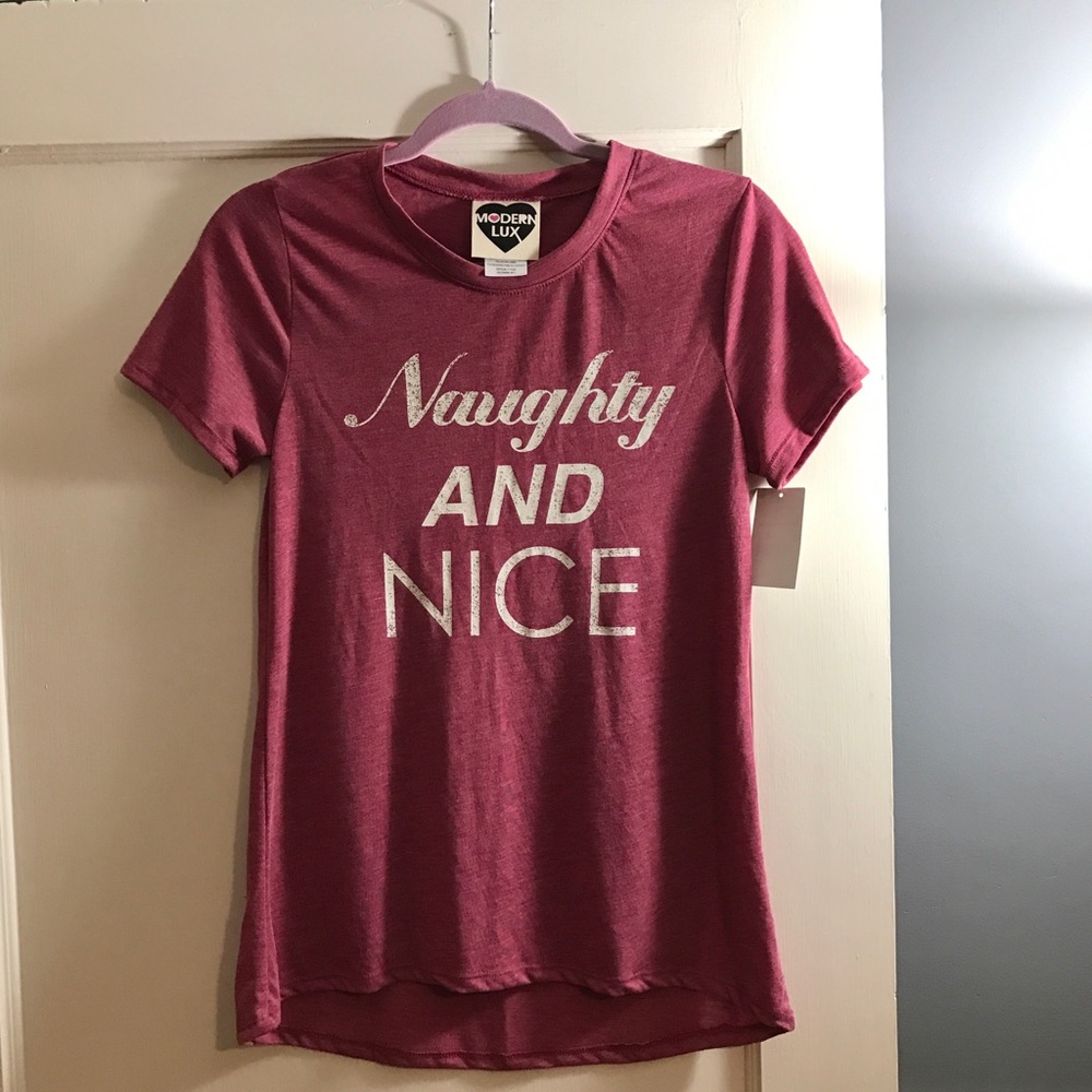 NWT MODERNLUX Naughty And Nice T-Shirt