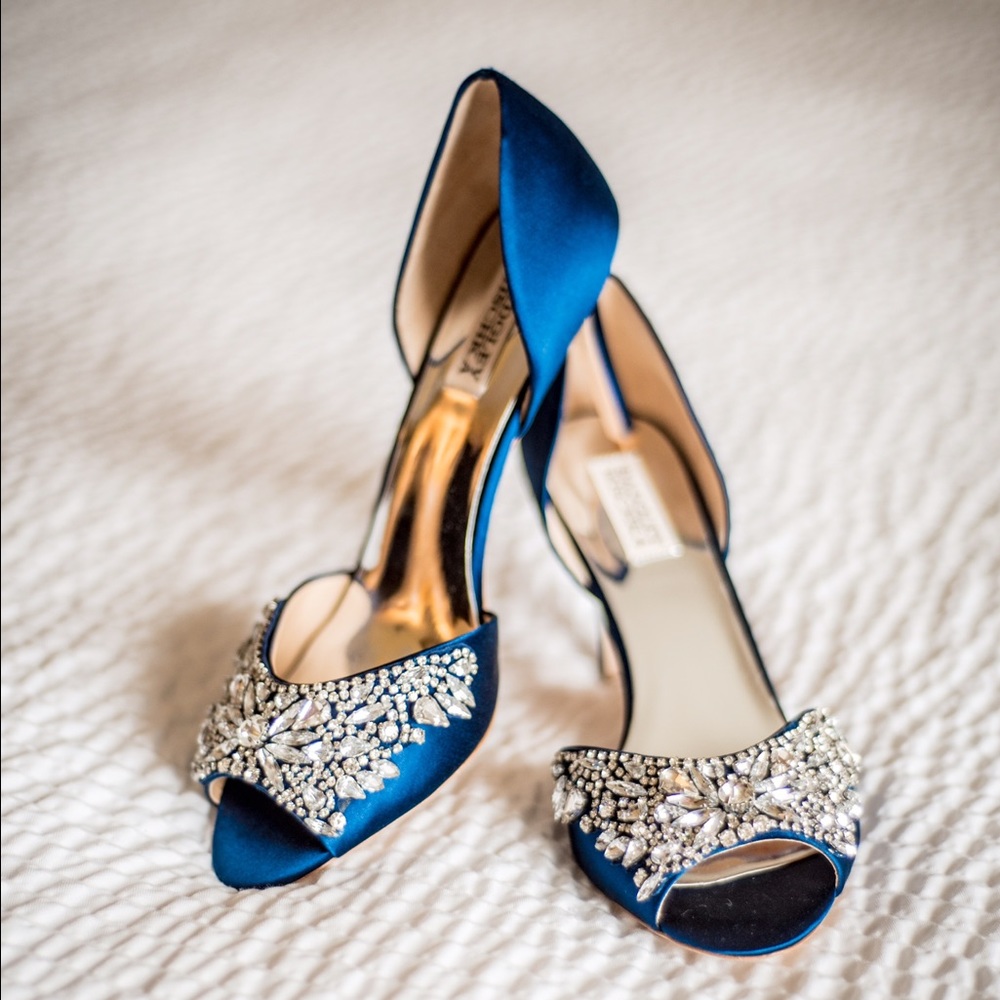 Badgley Mischka Navy Candance Wedding Heels