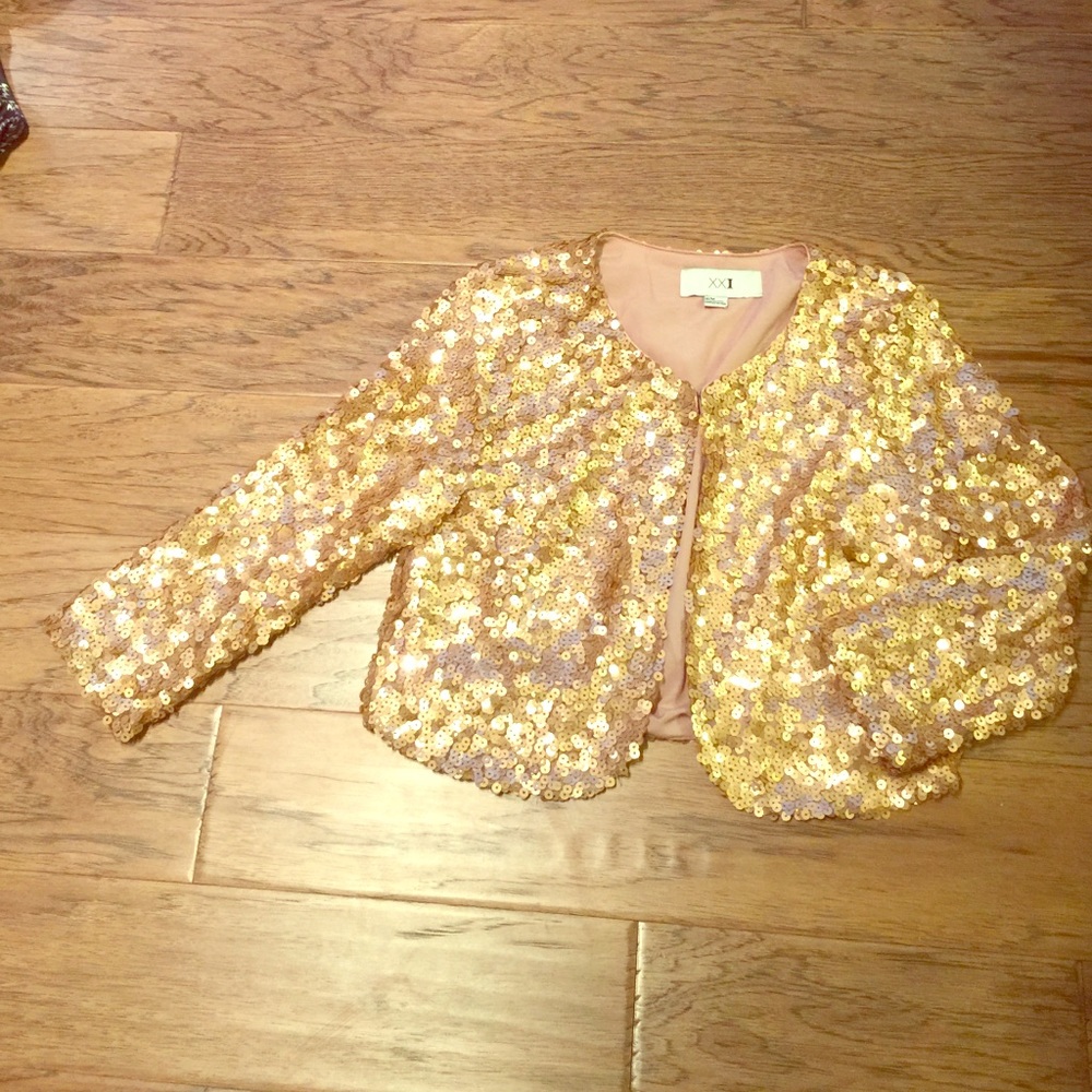 Blush sequin bolero