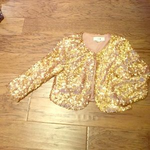 Blush sequin bolero