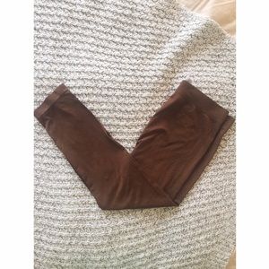 Brown crop leggings