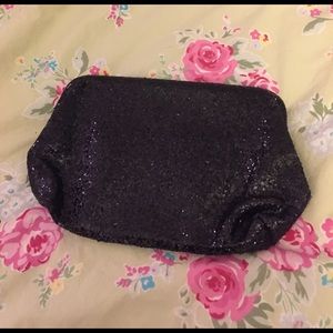 Sparkly black clutch