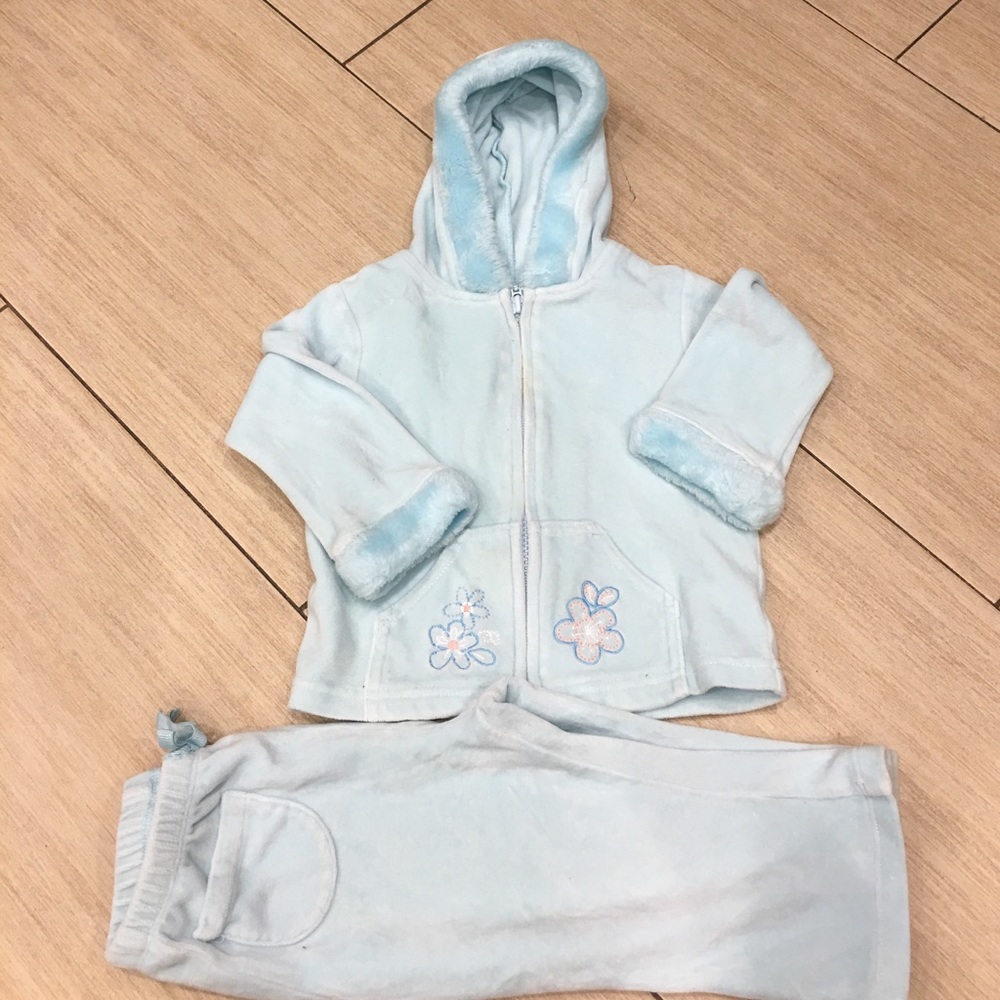 Matching girls velour set