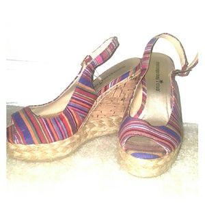 Pink/purple montego bay club wedges