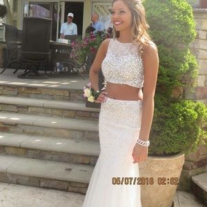 Two piece prom dress
