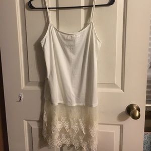 Lace Tank Shirt Extender NWOT