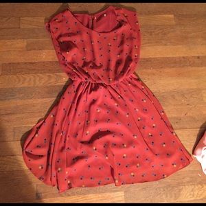 Polka dot dress orange