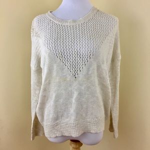 Paper Crane Open Knit Sweater Size Medium