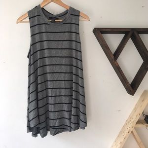 Grey and black striped tank top