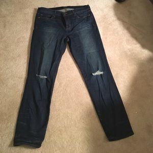 J Brand ripped cropped ankle jeans