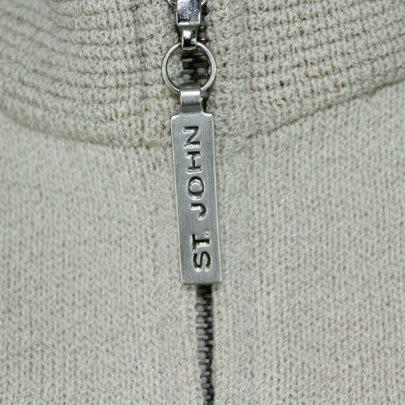 St. John Sport Linen Blend Full Zip Jacket M - Picture 3 of 4