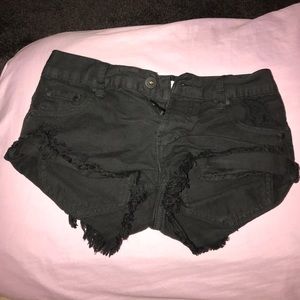 Black booty shorts