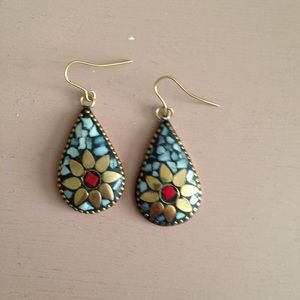 Cutest tile patterned earrings :)