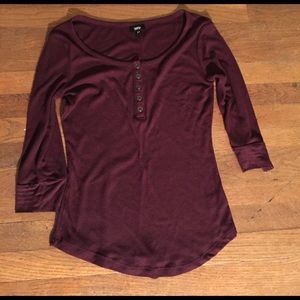 Maroon 3/4 sleeve