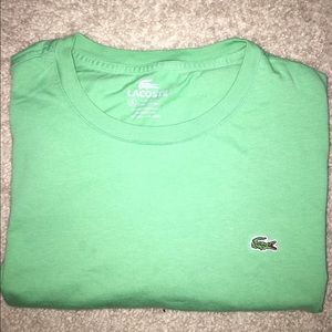Green Lacoste tshirt