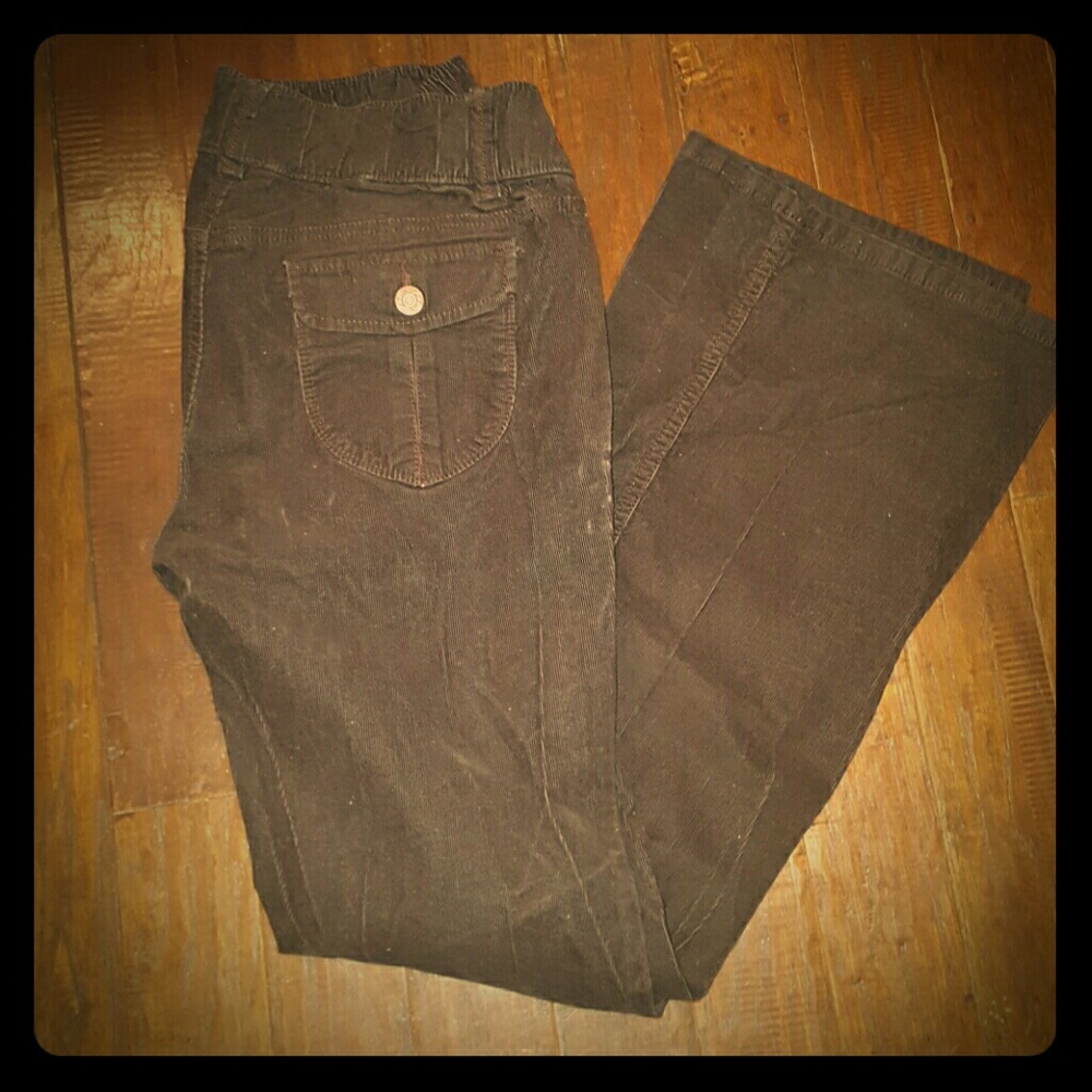 Brown Corduroy Maternity Pants