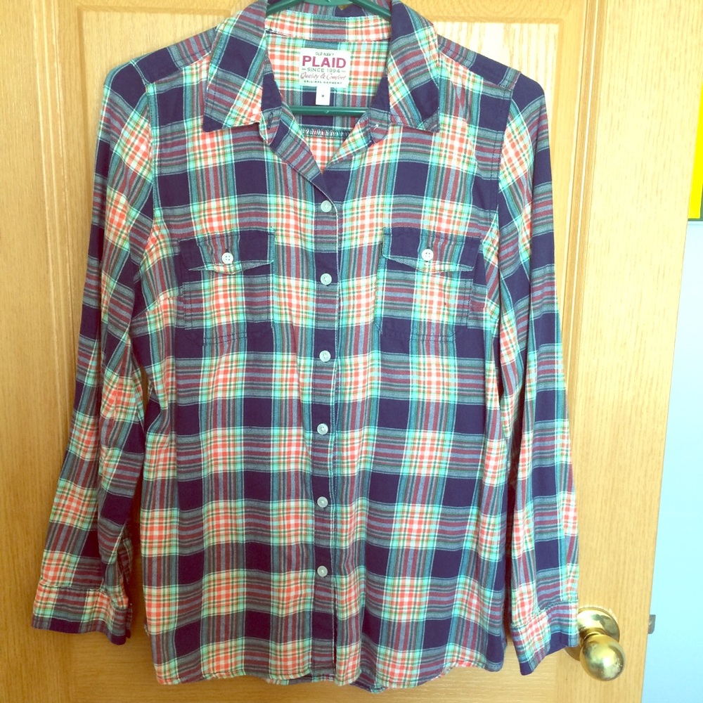 Plaid button down