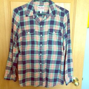 Plaid button down