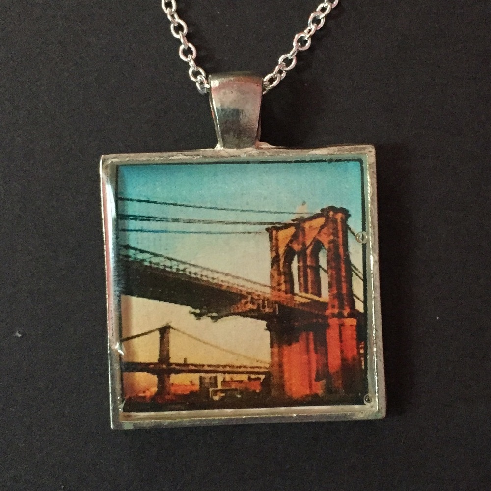 1" Square Brooklyn Bridge PhotoCharm