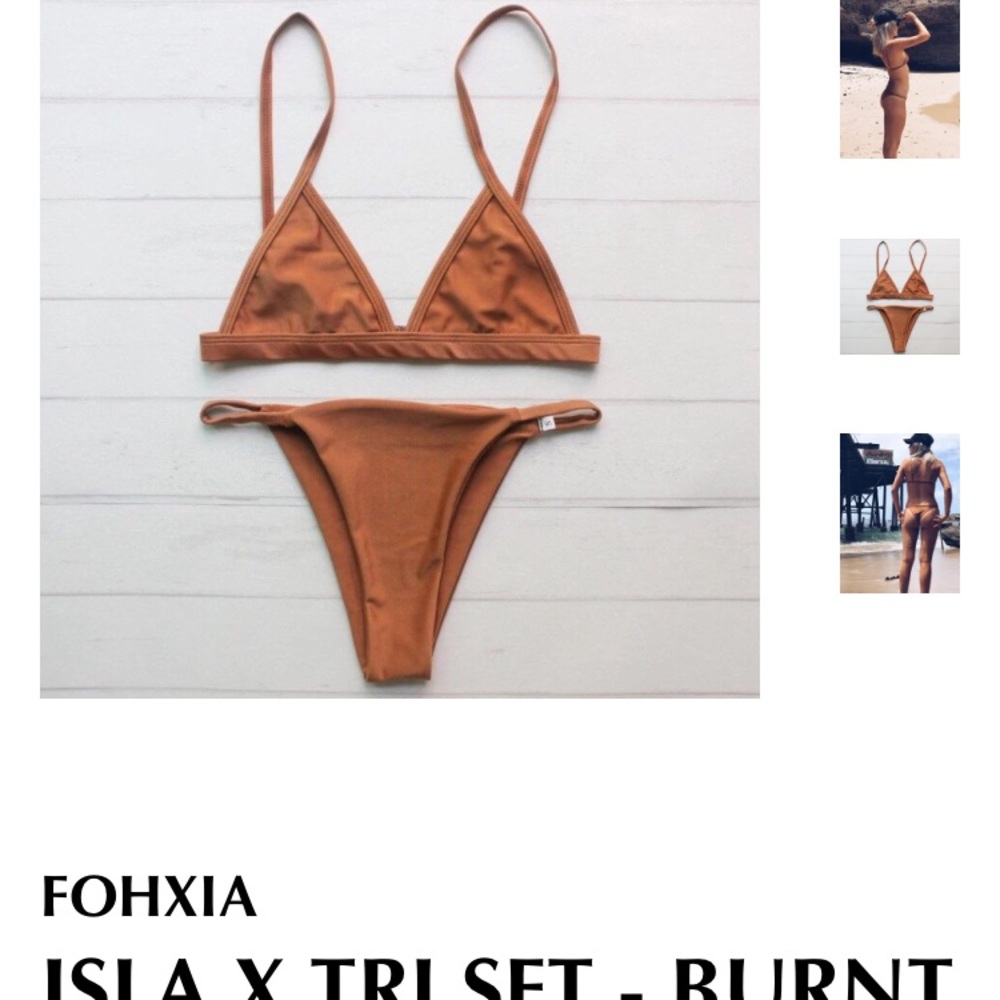 Burnt Orange Bikini by Aus Brand Fohxia
