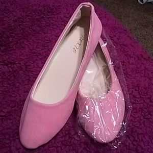 Pink flats