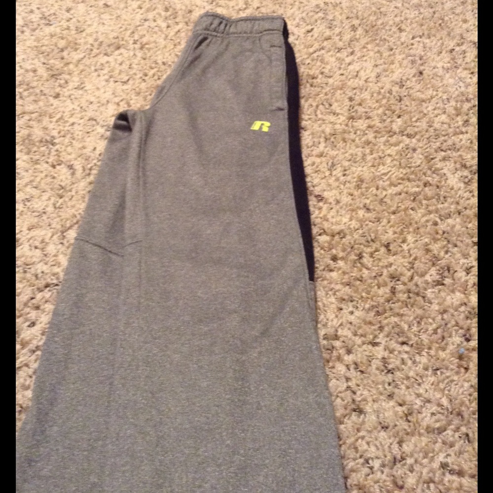 Boys gray elastic waist fleece lined pants