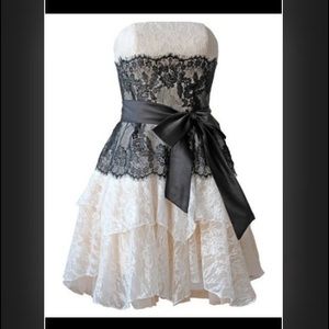 Fiesta formal white/black lace dress