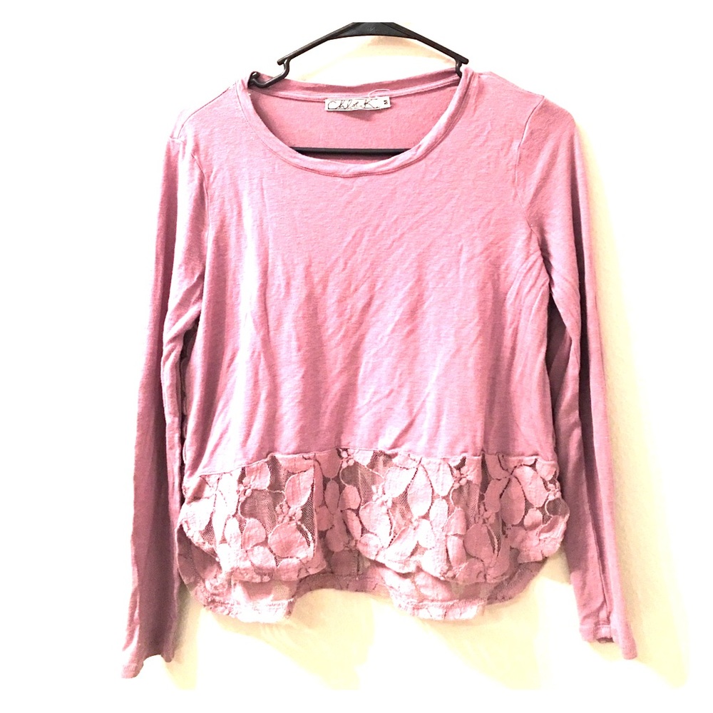 Purple lace long sleeve