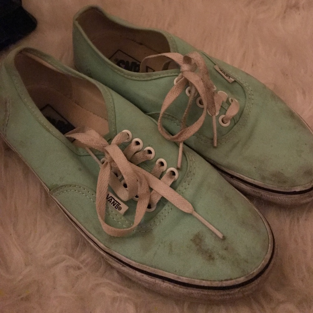 Sea green vans
