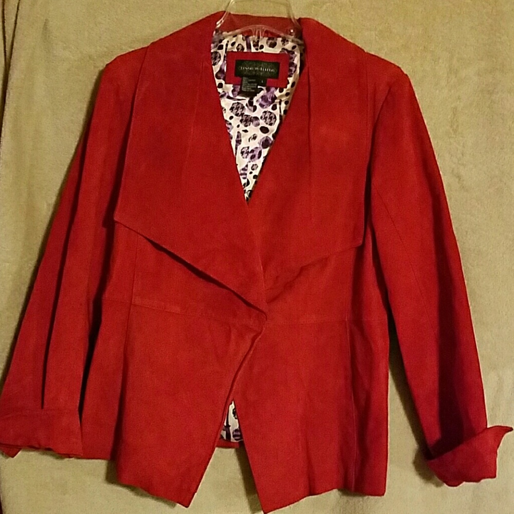 Red sued jacket by Live A Little