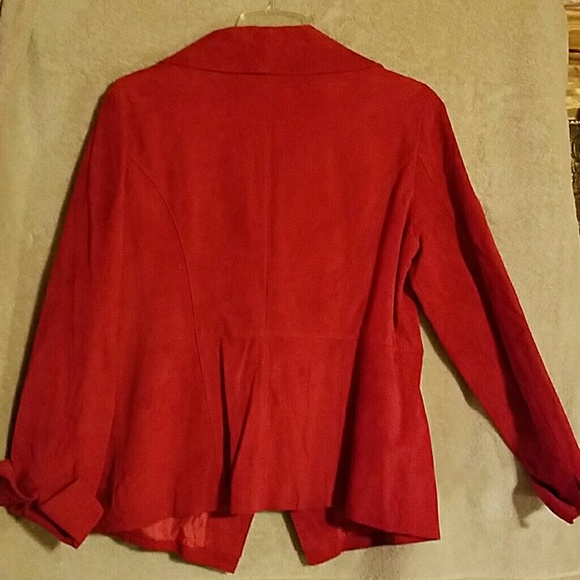 Red sued jacket by Live A Little - Picture 3 of 3