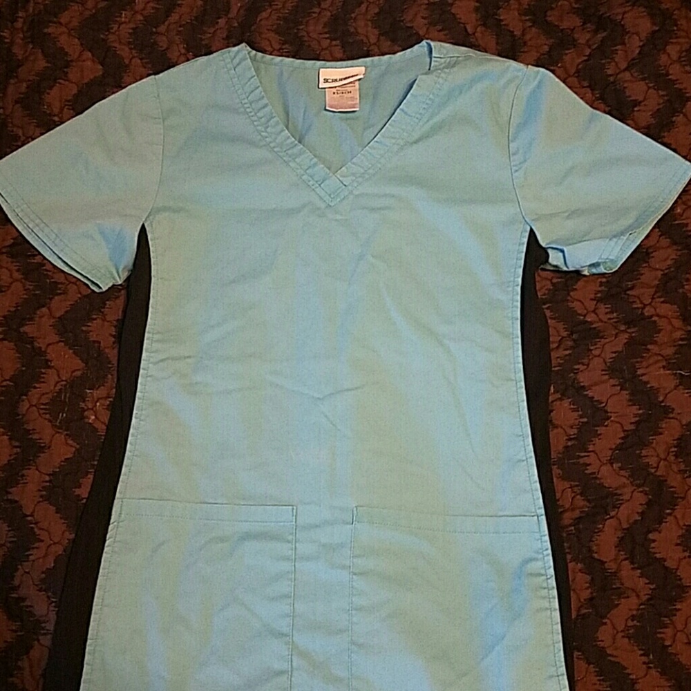 Blue scrub top