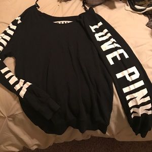 Off the shoulder PINK pullover