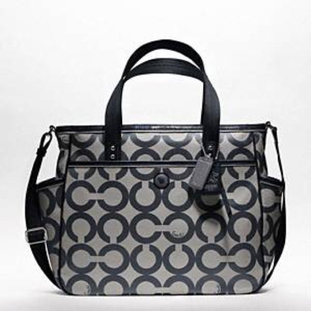 Coach Signature Op Art Diaper Bag or shoulder bag
