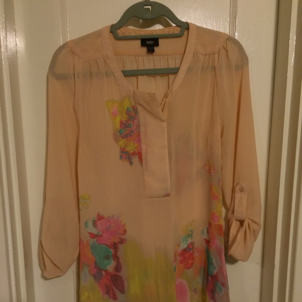 Floral Chiffon Tunic Blouse