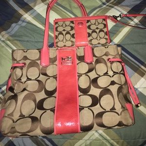 Matching coach purse and wallet