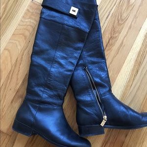Michael Kors black leather boots