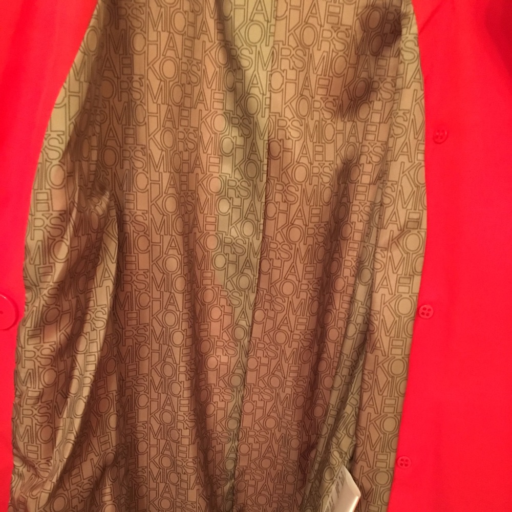 NWOT Michael Kors belted raincoat - Picture 3 of 5