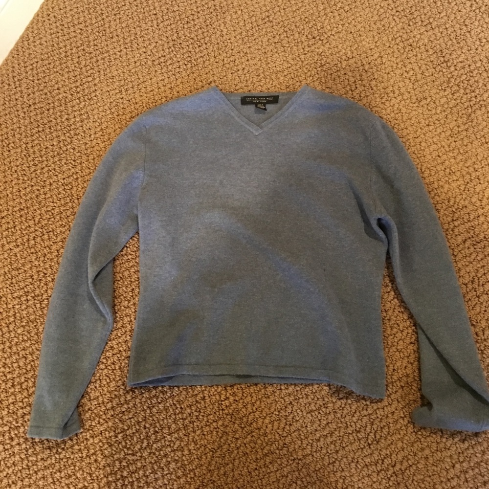 Central Park West blue cashmere sweater