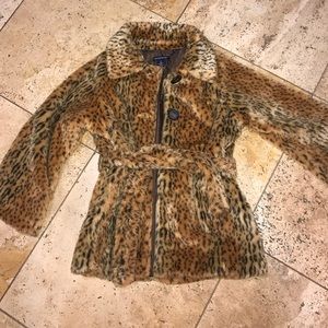 Furry cheetah coat