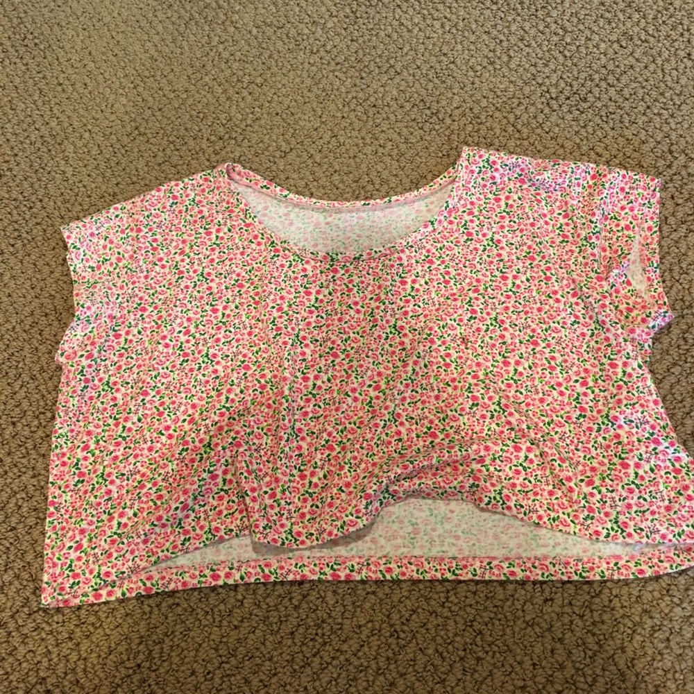 American apparel floral crop top