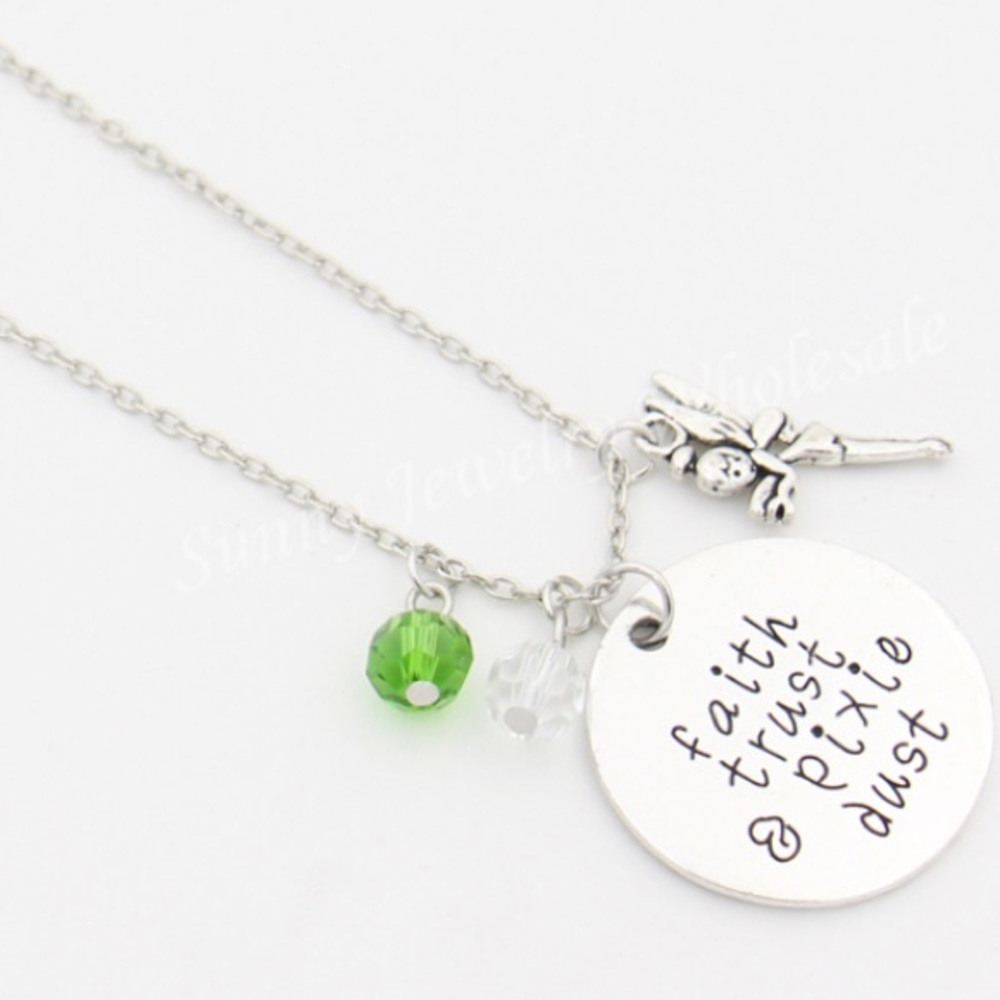 Faith Trust & Pixie Dust Tinker-bell Necklace - Picture 2 of 2