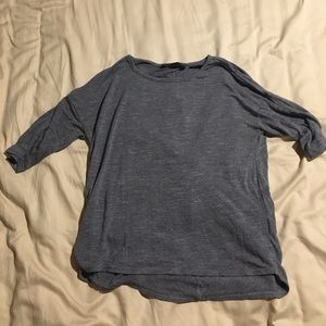 Grey Modcloth Quarter Sleeve Twist Tee