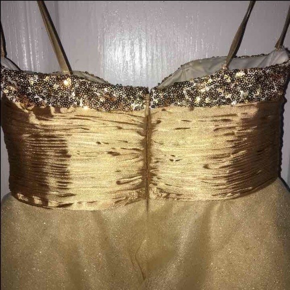 Gold Prom Formal Dress - Picture 3 of 4